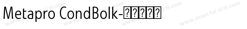 Metapro CondBolk字体转换